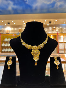 22k Solid Gold Elegant Ladies Two Tone Twist Design c2370 - Royal Dubai Jewellers
