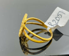 22k Ring Solid Gold Elegant ROUND Flower Floral Ladies Ring Size R2051 mon - Royal Dubai Jewellers