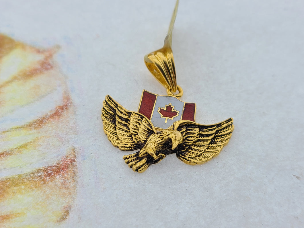 22K Solid Gold Eagle Pendant P5361 - Royal Dubai Jewellers