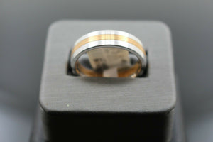 18k Solid Gold Elegant Ladies Modern Matte Finish Band Ring R9471m - Royal Dubai Jewellers