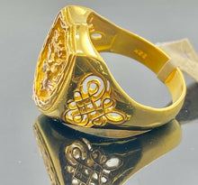 22k Ring Solid Gold Men Jewelry Classic Knight and Shield Design R2202 - Royal Dubai Jewellers