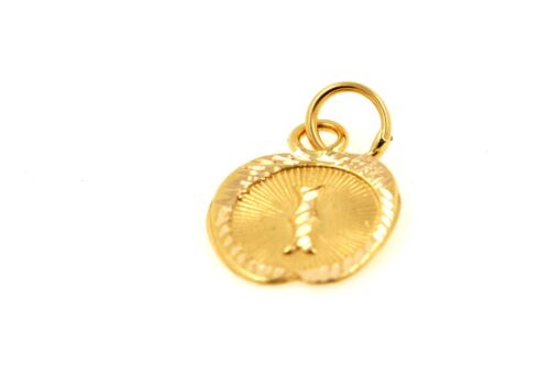 22k 22ct Solid Gold Charm Letter L Pendant Apple Design p1206 ns - Royal Dubai Jewellers