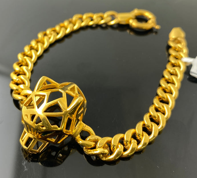 21k Solid Gold Elegant Ladies Exotic Panther Bracelet b851 - Royal Dubai Jewellers