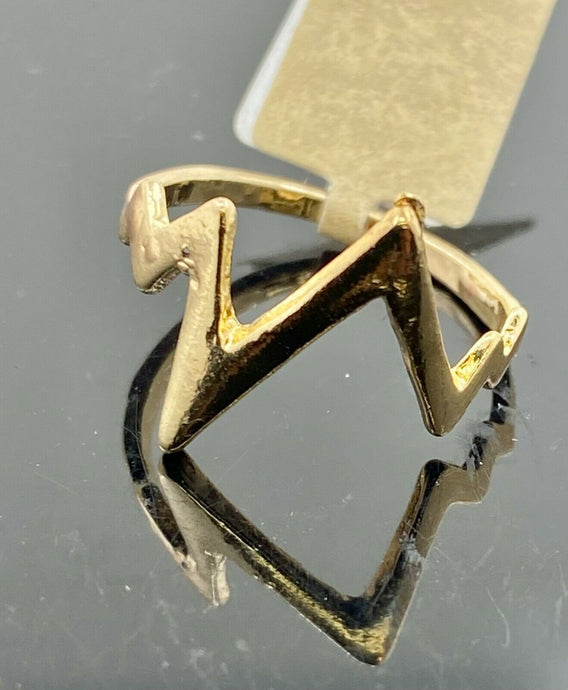 22k Ring Solid Gold ELEGANT Simple Geometric Ladies Band r2399 - Royal Dubai Jewellers