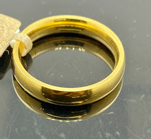 22k Ring Solid Gold ELEGANT Modern Simple High Polished Ladies Band r2406 - Royal Dubai Jewellers