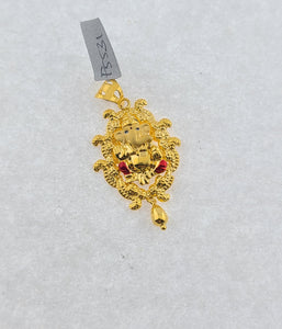 22K Solid Gold Lord Ganesh Pendant P5548 - Royal Dubai Jewellers
