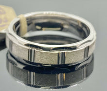 18k Ring Solid Gold Simple Diamond Cut Sand Blast Finishing Band R2045z - Royal Dubai Jewellers