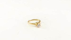 22k Ring Solid Gold ELEGANT Charm Mens Solitaire Band SIZE 4 "RESIZABLE" r2451 - Royal Dubai Jewellers