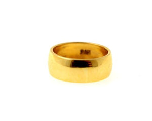 22k Band Solid gold Unisex Thick Width Ring Plain Band R1479 mf - Royal Dubai Jewellers