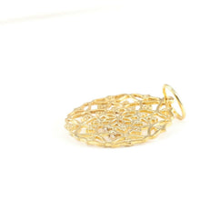 22k Pendant Solid Gold ELEGANT Simple Floral With Stones Pendant P1530 - Royal Dubai Jewellers