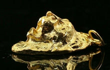 22k 22ct Solid Gold ELEGANT Simple Diamond Cut Lion Head Pendant P1516 - Royal Dubai Jewellers