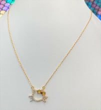 18k Chain Solid Gold Simple Cute Cat With Cable Link Design C3508 - Royal Dubai Jewellers
