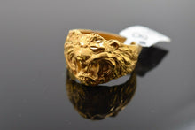 22k Rings Solid Gold Elegant Tiger Design Mens Ring Size R2030 mon - Royal Dubai Jewellers