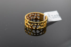 22k Ring Solid Gold Elegant Heart Shape Design Ladies Ring Size R2071 mon - Royal Dubai Jewellers