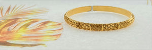 22k Solid Gold Elegant Floral Mess Bangle b8396 - Royal Dubai Jewellers