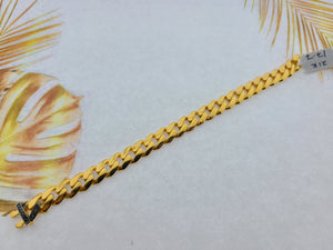 21K Solid Gold Cuban Bracelet B8278 - Royal Dubai Jewellers