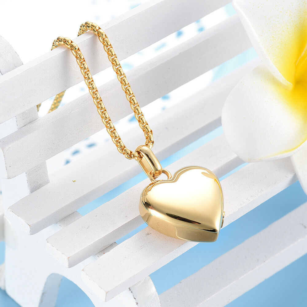 Solid Gold Simple Heart Shape Pendant with High Polished Finishing SP35 - Royal Dubai Jewellers