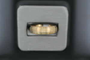 18k Solid Gold Elegant Ladies Modern Sandstone Matte Finish Band Ring R9122m - Royal Dubai Jewellers