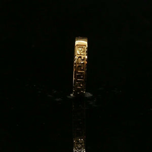 22k Ring Solid Gold Elegant Italian Pattern Design Ladies Ring Size R2027 mon - Royal Dubai Jewellers