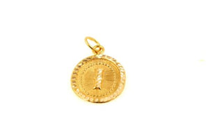 22k 22ct Solid Gold Charm Letter I Pendant Oval Design p1479 ns - Royal Dubai Jewellers