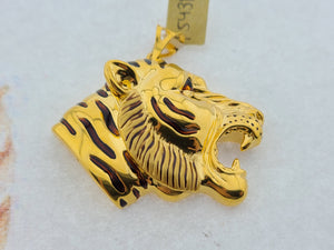 22K Solid Gold Tiger Pendant P5431 - Royal Dubai Jewellers