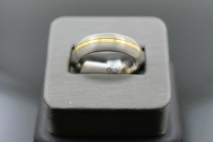 18k Solid Gold Elegant Ladies Modern Matte Finish Band Ring R9461m - Royal Dubai Jewellers