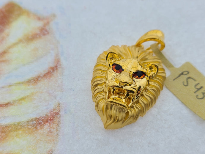 22K Solid Gold Lion Pendant P5430 - Royal Dubai Jewellers