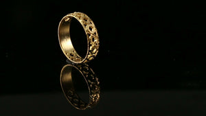 22k Ring Solid Gold ELEGANT Charm Ladies Band SIZE 11.25 "RESIZABLE" r2577mon - Royal Dubai Jewellers