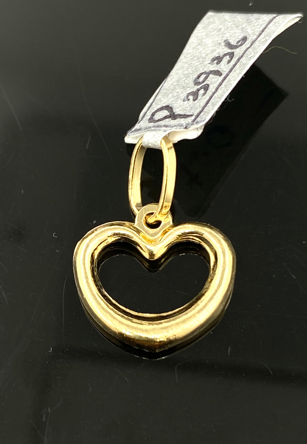 18k Solid Gold Heart Pendant P3936 - Royal Dubai Jewellers