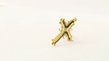 22k Pendant Gold ELEGANT Simple Diamond Cut Jesus Cross Pendant P2013 - Royal Dubai Jewellers