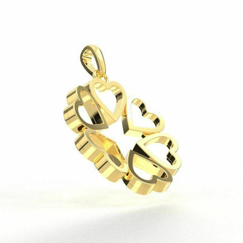 22k Solid Yellow Gold Ladies Jewelry Elegant Infinity Heart Pendant CGP23 - Royal Dubai Jewellers