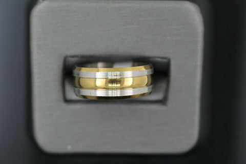 18k Solid Gold Elegant Ladies Modern Shiny Finish Band Ring R9213m - Royal Dubai Jewellers
