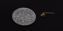 Authentic 18K Yellow Gold Nose Pin L- Post Star with Purple Stone Ocober n051 - Royal Dubai Jewellers