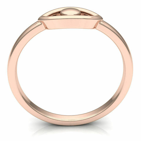 18k Ring Solid Rose Gold Ladies Jewelry Elegant Simple Eye Design CGR62R - Royal Dubai Jewellers