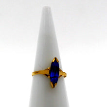 22k 22ct Solid Gold BEAUTIFUL BABY Ring Blue Stone SIZE 0.9 "RESIZABLE" r1229 - Royal Dubai Jewellers