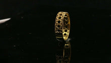 22k Ring Solid Gold ELEGANT Men Geometric Band SIZE 10.5 "RESIZABLE" r2331z - Royal Dubai Jewellers