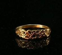 22k Ring Solid Gold Elegant Charm Heart Pattern Ladies Ring Size R2080 mon - Royal Dubai Jewellers