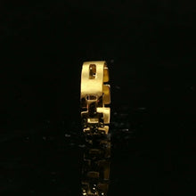 22k Ring Solid Gold Elegant Ladies Italian Link Design Ring Size R2067 mon - Royal Dubai Jewellers