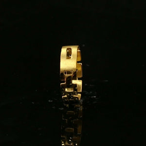 22k Ring Solid Gold Elegant Ladies Italian Link Design Ring Size R2067 mon - Royal Dubai Jewellers