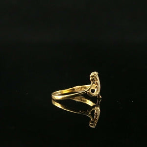22k Ring Solid Gold ELEGANT Charm Ladies Floral Band SIZE 5.5 "RESIZABLE" r2108 - Royal Dubai Jewellers