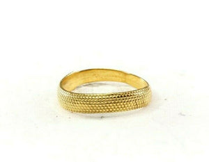 22k Ring Solid Gold ELEGANT Charm Ladies Band SIZE 7.25 "RESIZABLE" r2576mon - Royal Dubai Jewellers