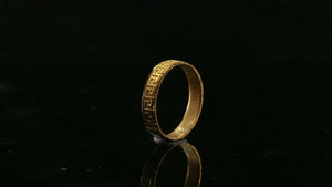 22k Ring Solid Gold ELEGANT Ladies Designer Band SIZE 10.5 "RESIZABLE" r2325 - Royal Dubai Jewellers