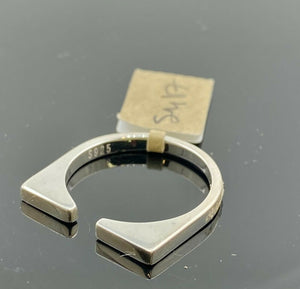 Solid White Gold Ladies Ring Simple Band SM17 - Royal Dubai Jewellers