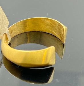 22k Ring Solid Gold ELEGANT Open Base Matte Finish Ladies Band r2089zz - Royal Dubai Jewellers