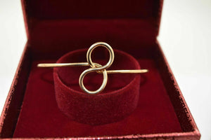 18k Solid Gold ELEGANT WOMEN BANGLE BRACELET"ADJUSTABLE" Size 2.5 inch CB238 - Royal Dubai Jewellers