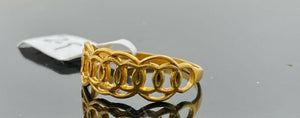 22k Ring Solid Gold ELEGANT Charm Multi Rings Band SIZE 7.5 "RESIZABLE" r2314 - Royal Dubai Jewellers