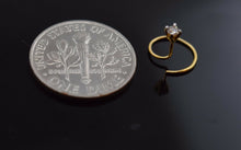 Authentic 18K Yellow Gold Nose Ring Round-Cut-Diamond VS2 n004 - Royal Dubai Jewellers