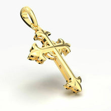 22k Solid Yellow Gold Unisex Jewelry Elegant Cross Pendant CGP33 - Royal Dubai Jewellers