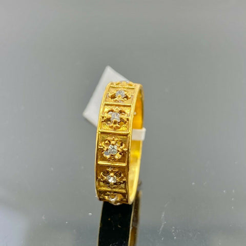 22k Ring Solid Gold ELEGANT Infinity Cross Men Band r2944 - Royal Dubai Jewellers