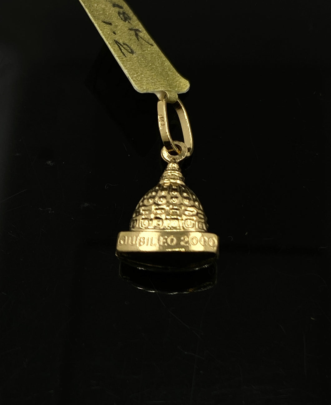 18k Solid Gold Bell Pendant P3999 - Royal Dubai Jewellers
